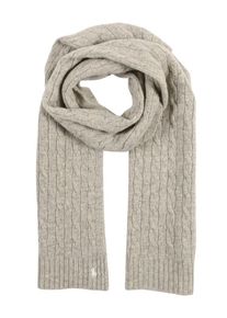 Polo Ralph Lauren, Damen Schal 'CABLE', Hellgrau
