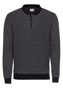 OLYMP, Herren Pullover 'Strick Lvl5 Strickpolo jaq.', Anthrazit