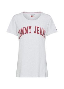 Tommy Jeans, Damen T-Shirt, Hellgrau / Rot