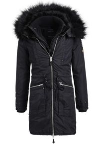 Khujo, Damen Mantel ILENA WITH INNER JACKET, Schwarz