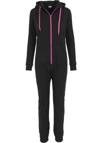 Urban Classics, Damen Jumpsuit, Fuchsia / Schwarz