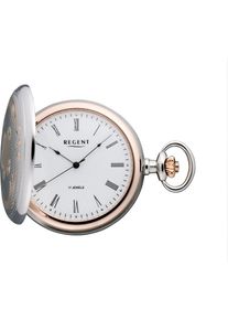 Regent Uhren REGENT, Damen Taschenuhr, Rosegold / Silber