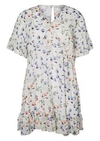 JUNAROSE, Damen Bluprint Kleid, Weiß