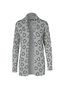 Blue, Damen Strickjacke, Grau / Schwarz