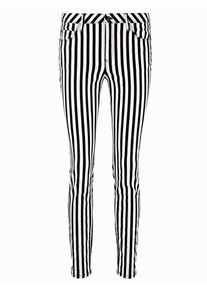 Heine, Damen Hose, Schwarz / Weiß