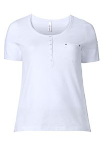 sheego Casual, Damen T-Shirt, Wei&szlig;