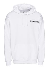 Your Turn YOURTURN, Herren Hoodie 'Grunge Print O/H Hoody', Schwarz / Weiß