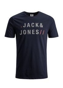 Jack & Jones JACK & JONES, Herren T-Shirt, Enzian / Weiß
