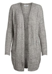 Pieces, Damen Strickjacke, Graumeliert