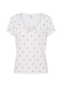 Only, Damen T-Shirt, Rot / Weiß