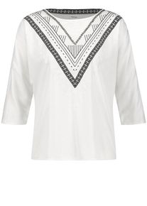 Taifun, Damen Blusenshirt, Schwarz / Wei&szlig;