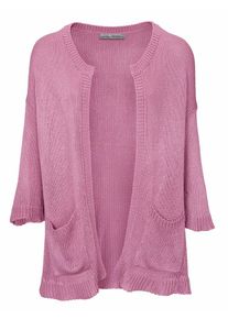 Heine, Damen Longstrickjacke verschlusslos, Lila