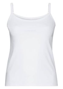 sheego Casual, Damen Spaghettitop, Wei&szlig;
