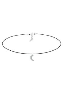 Elli, Damen Kette 'Halbmond', Schwarz / Silber
