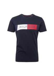 Tommy Hilfiger, Herren Shirt 'STRIPE HILFIGER TEE', Dunkelblau