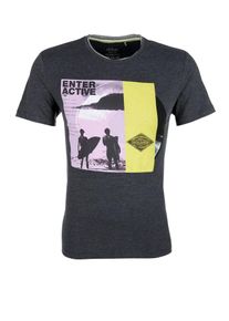 s.Oliver RED LABEL, Herren Jerseyshirt, Limone / Helllila / Schwarzmeliert