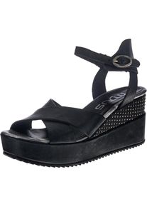 Mjus, Damen Loca Keilsandaletten, Schwarz