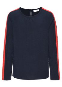 name it, M&auml;dchen Langarmbluse Blaue, Blau / Rot