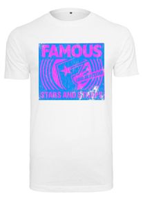 Mister Tee, Herren T-Shirt 'Loud and Clear', Blau / Fuchsia / Weiß