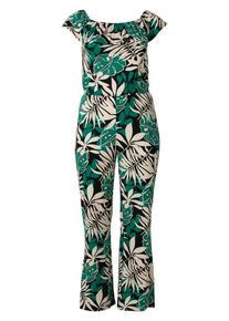 sheego Trend, Damen Jumpsuit, Beige / Grün / Schwarz