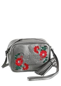 Superdry, Damen Umhängetasche 'DELWEN', Hellrot / Silber