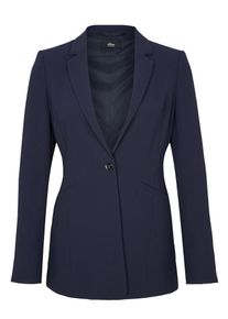 s.Oliver BLACK LABEL, Damen Longblazer im Business-Look, Navy