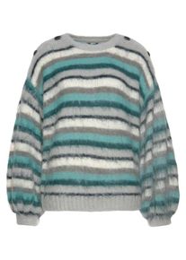 Pepe Jeans, Damen Pullover 'DINA STRIPE', Blau / Weiß