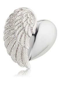 Engelsrufer, Damen Halsschmuck: Anhänger ohne Kette 'Herzflügel, ERP-HEARTWING', Silber