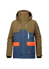 Billabong, Herren Jacke 'Craftman', Marine / Khaki / Dunkelorange / Weiß