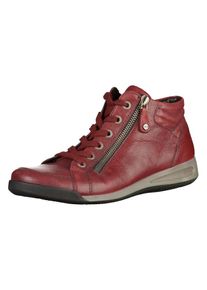 Ara, Damen Sneaker, Grau / Karminrot