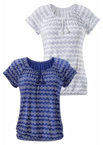 Vivance, Damen T-Shirt, Navy / Offwhite