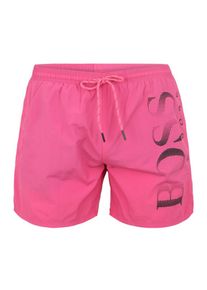 BOSS, Herren Badeshorts 'Octopus', Pink / Schwarz