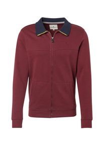 Tom Tailor, Herren Schlichte Sweatjacke, Burgunder