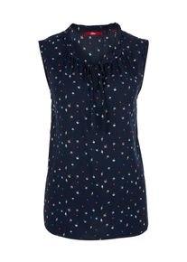 s.Oliver RED LABEL, Damen Blusentop, Nachtblau / Mischfarben