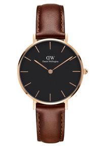 Daniel Wellington, Damen Uhr 'Classic Petite St Mawes DW00100169', Kastanienbraun / Rosegold / Schwarz