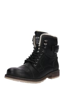 Tom Tailor, Herren Schnürstiefelette, Schwarz
