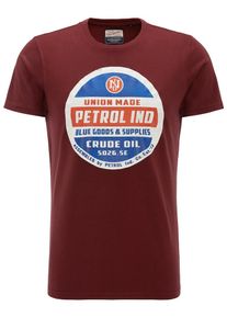 PETROL INDUSTRIES, Herren T-Shirt, Blau / Burgunder / Wei&szlig;