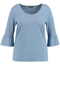 SAMOON, Damen T-Shirt, Hellblau
