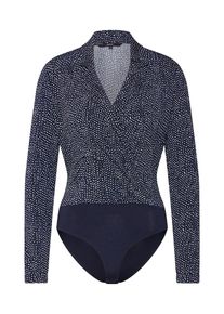 Véro Moda VERO MODA, Damen Shirt 'VMTIA LS BODY JRS KI', Nachtblau / Weiß