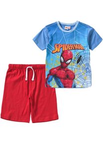 Spiderman, Spider-Man Set T-Shirt + Shorts f&uuml;r Jungen, Blau / Rot