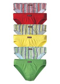 H.I.S. HIS JEANS, Herren Slip (6 Stck.), Gelb / Grau / Gr&uuml;n / Rot / Wei&szlig;