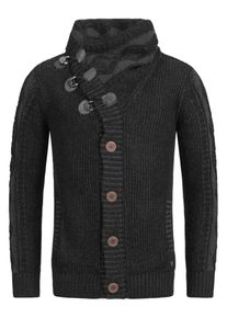 INDICODE JEANS, Herren Strickjacke 'Nicolai', Schwarz