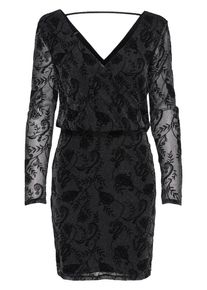 Only, Damen Flock Print Kleid, Schwarz