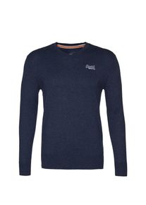 Superdry, Herren Pullover mit Kaschmir-Anteil, Blau