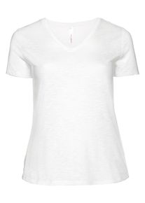 sheego Basic, Damen sheego Basic T-Shirt, Wei&szlig;