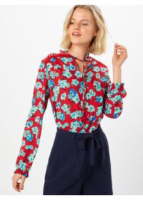 s.Oliver RED LABEL, Damen Bluse, T&uuml;rkis / Hellrot / Wei&szlig;