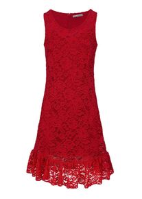 Heine, Damen Spitzenkleid, Rubinrot