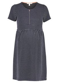 Esprit Maternity, Damen Kleid, Nachtblau / Weiß
