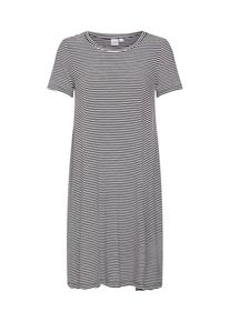 GAP, Damen Kleid 'V-SS RAYON', Hellgrau / Schwarz