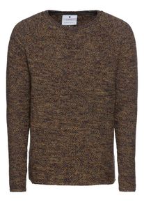 Revolution, Herren Pullover, Dunkelblau / Braun / Gelb